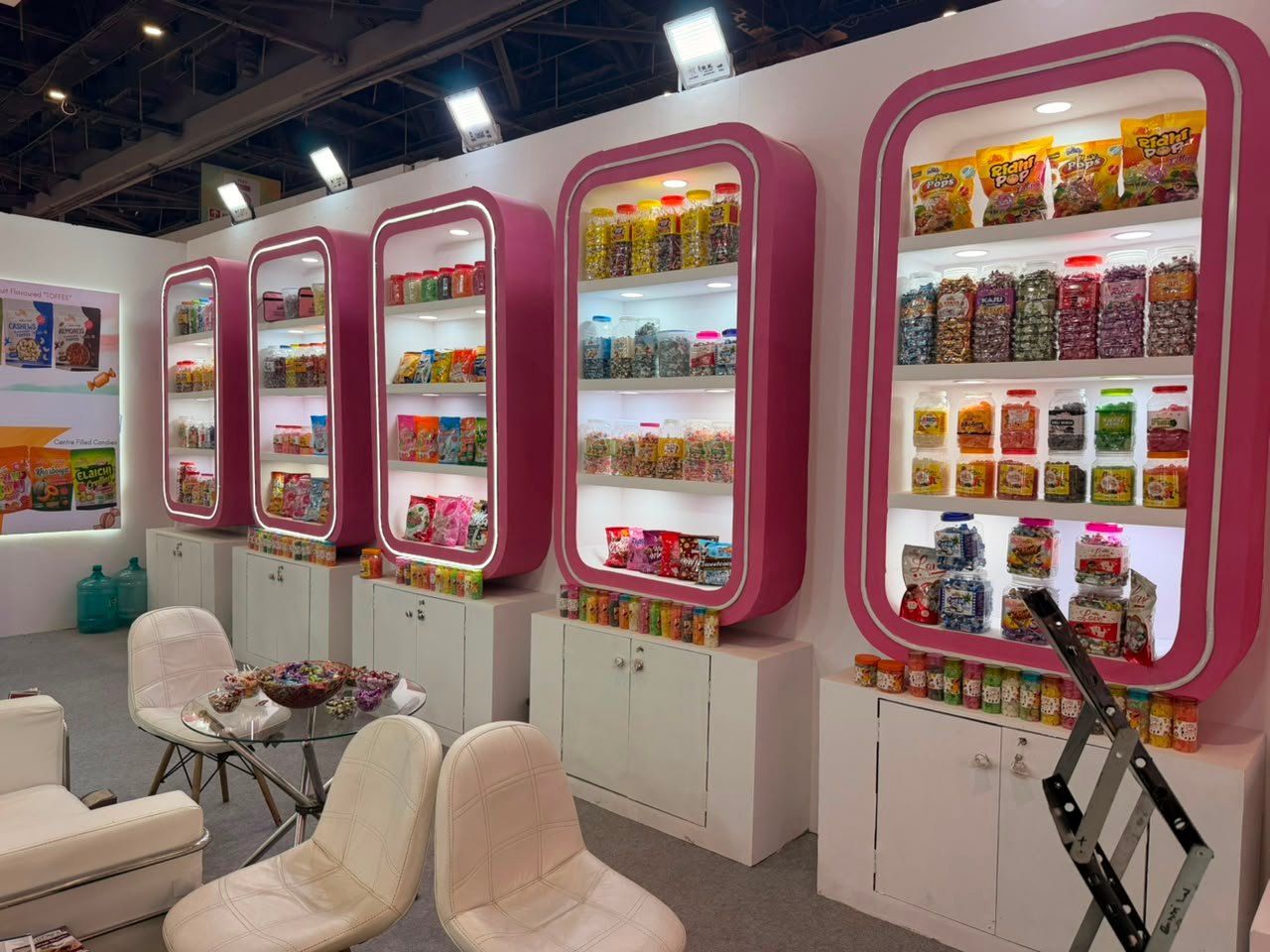 Product display at the Krishna stall